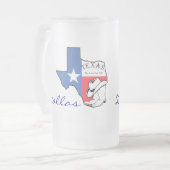 Dallas, Texas State Map avec étoile, Bottes, Mug C (Devant gauche)