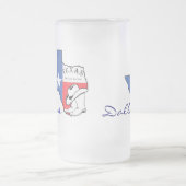 Dallas, Texas State Map avec étoile, Bottes, Mug C (Centre)