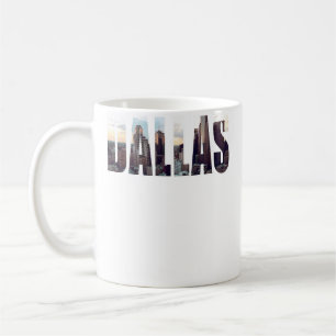 Dallas Texas Stedelijke Silhouette Fotografie Lett Koffiemok