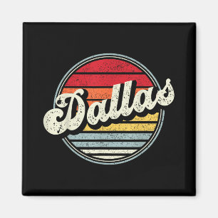 Dallas Texas TX Home State Cool 70s Style Sunset M Magneet