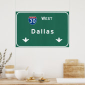 Dallas Texas tx Interstate Highway Freeway Road : Poster (Keuken)