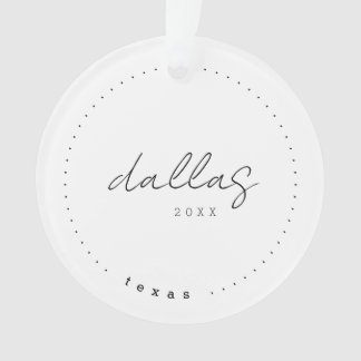 Dallas Texas TX Travel United States Simple Ornament