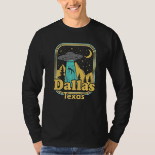Dallas Texas Ufo Alien 80s Retro Staatstrots T-shirt
