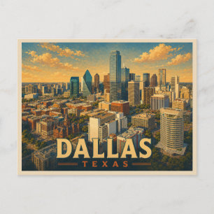 Dallas Texas Vintage Reizen Briefkaart