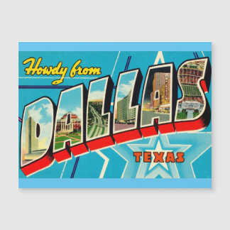 Dallas, Texas Vintage reizen magnetische Kaart