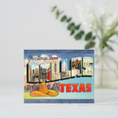 Dallas Texas Vintage Travel Briefkaart (Staand voorkant)