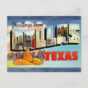 Dallas Texas Vintage Travel Briefkaart