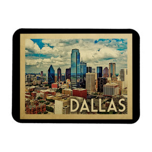 Dallas Texas Vintage Travel Magneet