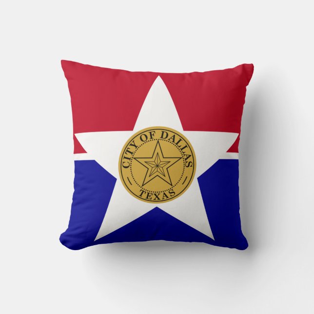 Dallas, Texas, Vlag Amerikaanse MoJo Pillow Kussen (Voorkant)