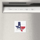 Dallas, Texas Vlag Kaart Magneet (Insitu (Vaatwasser))