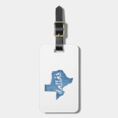 Dallas, Texas Wood Grain Bagagelabel (Voorkant verticaal)