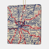 Dallas TX 1941-kaart Keramisch Ornament (Links)