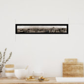 Dallas TX Skyline Foto 1910 Poster (Keuken)