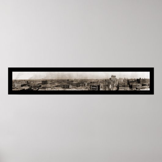 Dallas TX Skyline Foto 1910 Poster (Voorkant)
