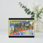 Dallas Vintage Travel Briefkaart (Staand voorkant)