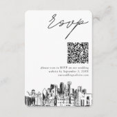 Dallas Wedding RSVP QR Code Carte de petit boîtier (Devant)