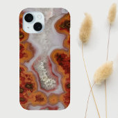 Dalle d'agate rouge et orange