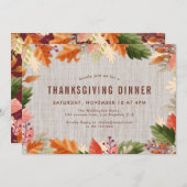 Dalle kleuren Thanksgiving uitnodiging (Voorkant / Achterkant)