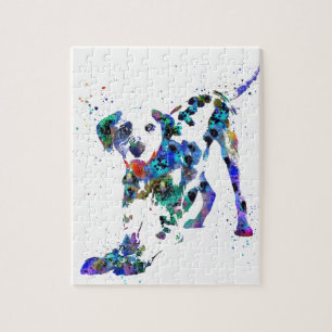 Dalmatiaan, Dalmatische hond, waterverf Dalmatiaan Legpuzzel