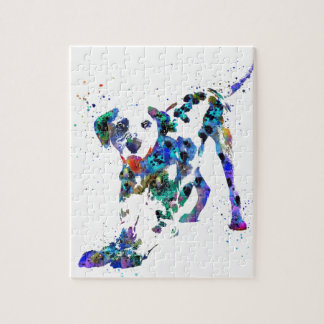 Dalmatiaan, Dalmatische hond, waterverf Dalmatiaan Legpuzzel