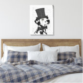 Dalmatiaan, Formele hond en Pet Canvas Afdruk (Insitu (Slaapkamer))