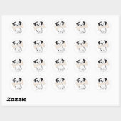 Dalmatiaan met Bone Ronde Sticker (Vel)