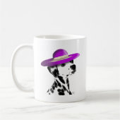 Dalmatiaan met Paars breed omgeven Pet Koffiemok (Links)