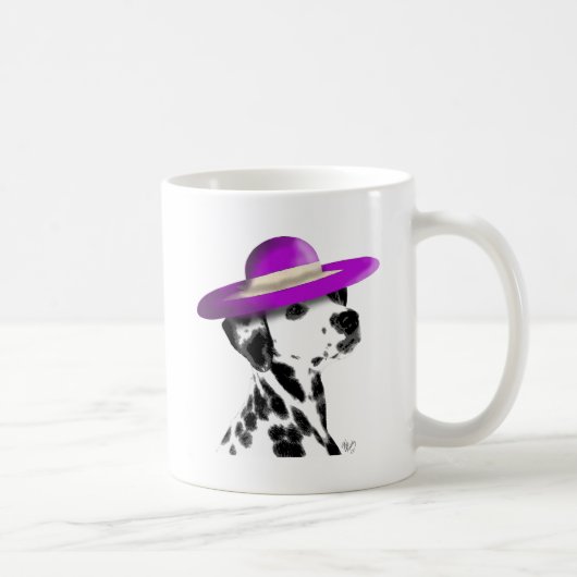 Dalmatiaan met Paars breed omgeven Pet Koffiemok (Rechts)