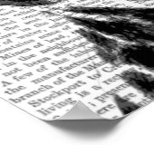 Dalmatiaan met Paarse fascinator Poster (Hoek)