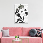 Dalmatiaan met Tiara Canvas Afdruk (Insitu (Woonkamer))