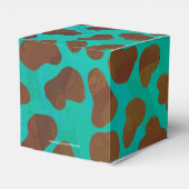 Dalmatiaans bruin en Blauwgroen afdrukken Bedankdoosjes (Achterkant)