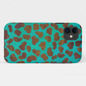 Dalmatiaans bruin en Blauwgroen afdrukken Case-Mate iPhone Case (Achterkant (horizontaal))