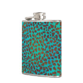 Dalmatiaans bruin en Blauwgroen afdrukken Heupfles (Links)