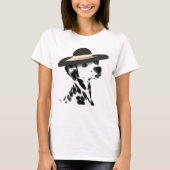 Dalmatiaans en Brimmed Black Pet T-shirt (Voorkant)