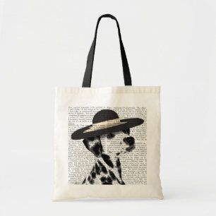 Dalmatiaans en Brimmed Black Pet Tote Bag