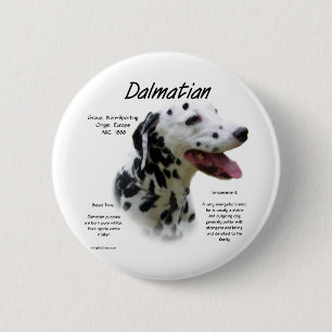 Dalmatiaans historisch ontwerp ronde button 5,7 cm