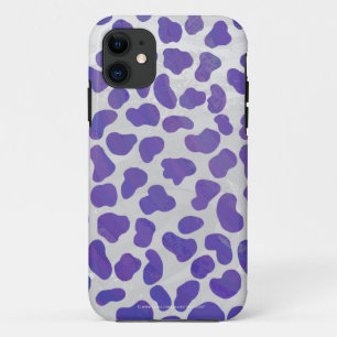 Dalmatiaans Paars en wit afdrukken iPhone 11 Hoesje