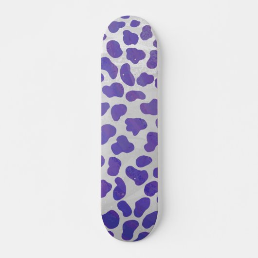 Dalmatiaans Paars en wit afdrukken Skateboard (Voorkant)