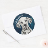 Dalmatiaans Ronde Sticker (Envelop)