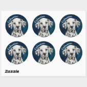 Dalmatiaans Ronde Sticker (Vel)