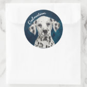 Dalmatiaans Ronde Sticker (Tas)