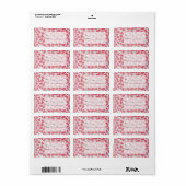 Dalmatiaans Roze en Wit met Monogram Etiket (Full Sheet)