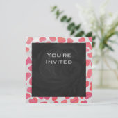 Dalmatiaans Roze en Wit met Monogram Kaart (Staand voorkant)