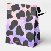 Dalmatiaans zwart-roze afdrukken bedankdoosjes (Achterkant)