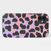 Dalmatiaans zwart-roze afdrukken Case-Mate iPhone case (Achterkant (horizontaal))