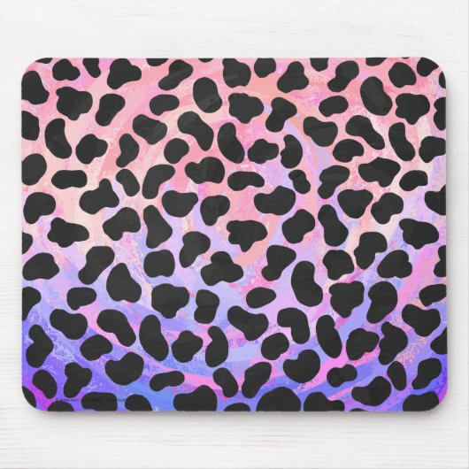 Dalmatiaans zwart-roze afdrukken muismat (Voorkant)