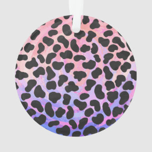 Dalmatiaans zwart-roze afdrukken ornament