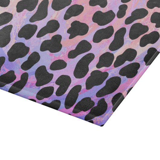 Dalmatiaans zwart-roze afdrukken snijplank (Hoek)
