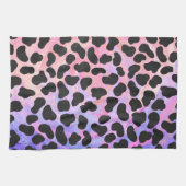 Dalmatiaans zwart-roze afdrukken theedoek (Horizontaal)