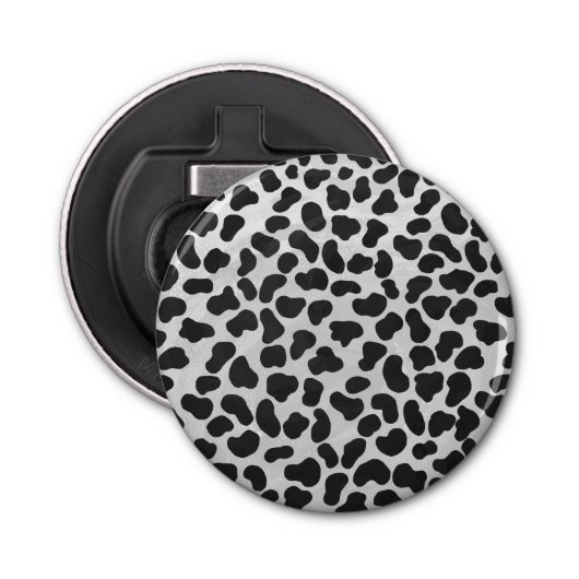 Dalmatiaans zwart-wit afdrukken button flesopener (Voorkant)